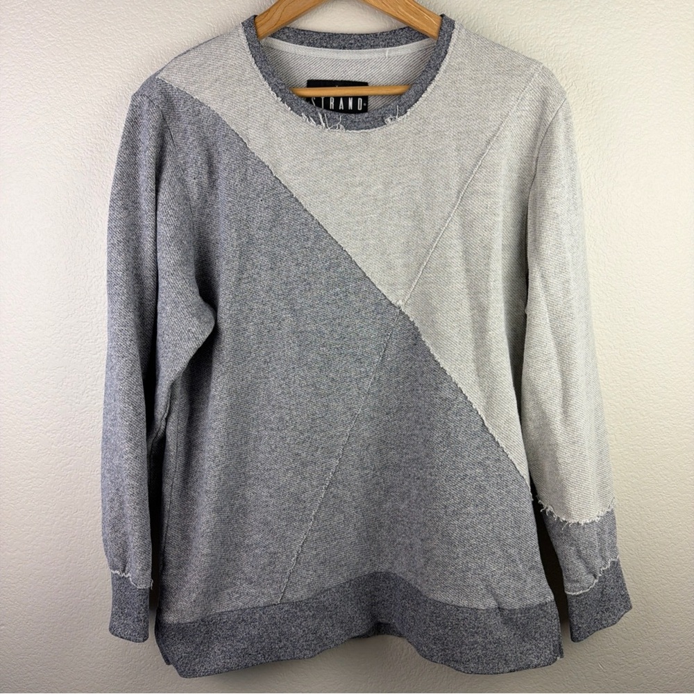 Strand California Sweatshirt Grey Distressed Long Sleeve Men’s Large
